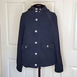 LAUREN Ralph Lauren Gray Snap up Hoodie Size Medium